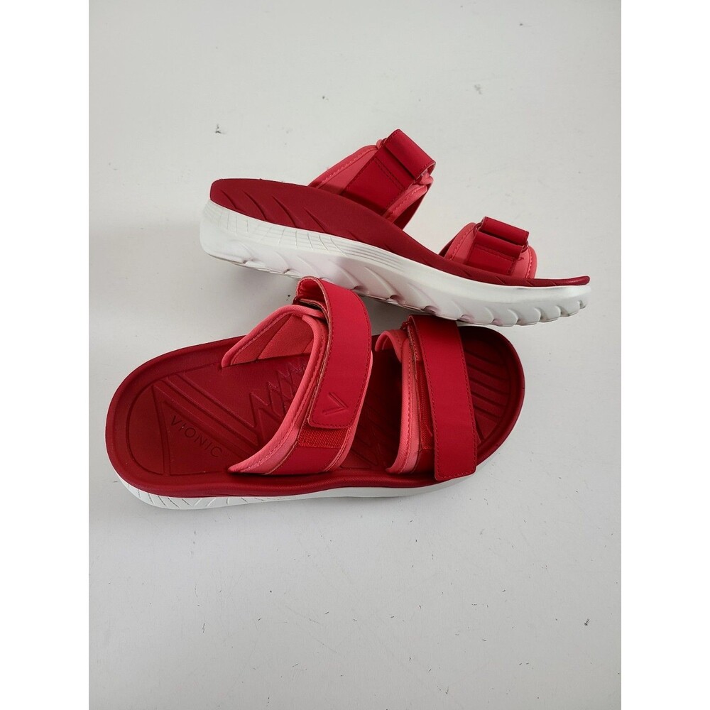 Vionic Renewal Red Recovery Slide Sandals Shoes Size 9 Orthotic - Picture 8 of 8